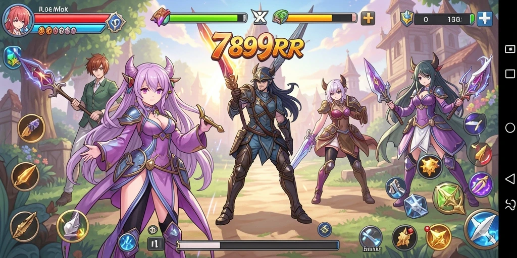 Tampilan gameplay 789RP yang memukau dengan karakter Anime aktif.