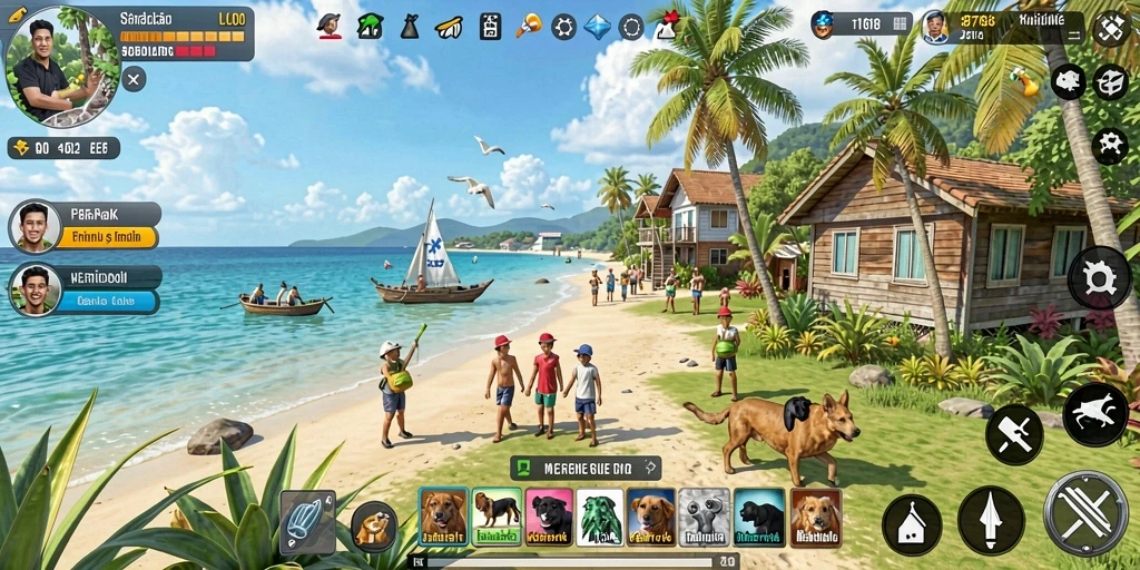Tampilan gameplay menarik dari 8768 yang menampilkan interaksi karakter.
