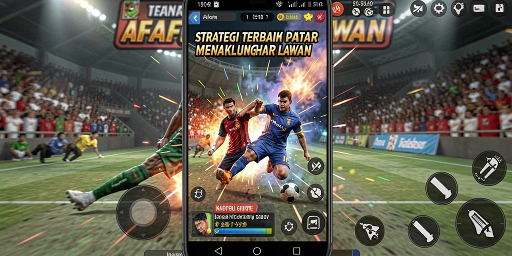 Screenshot gameplay AFAF menampilkan pertempuran strategis yang intens.