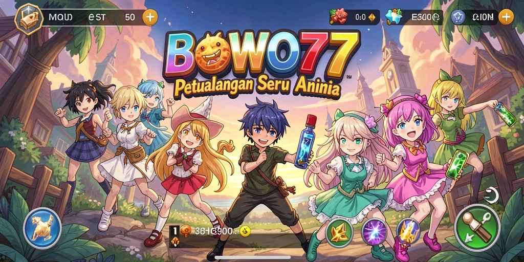 Tangkapan layar gameplay <strong>BOWO77</strong> menunjukkan pertempuran seru dalam dunia Anime.