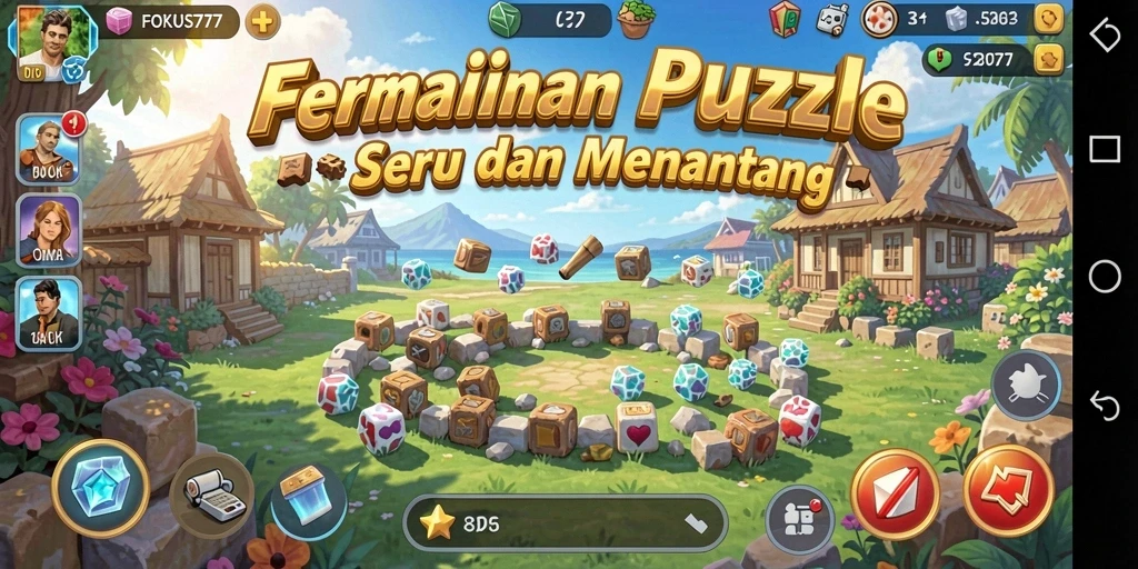 Gameplay menarik dan menantang dari FOKUS777 dalam genre Puzzle.