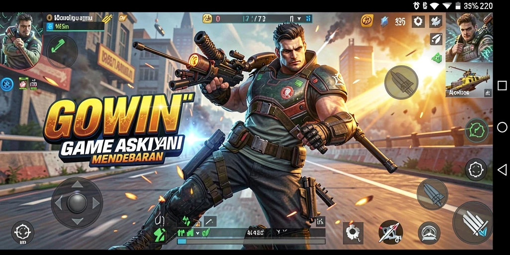 Tampilan gameplay seru dan mendebarkan di GOWIN.