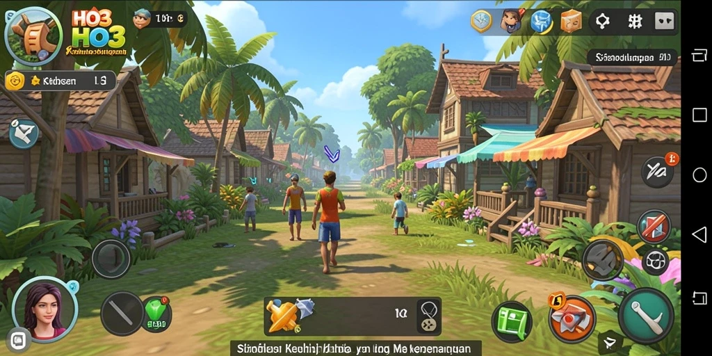 Tampilan gameplay HO3 yang menarik dan realistis dalam dunia simulasi kehidupan.