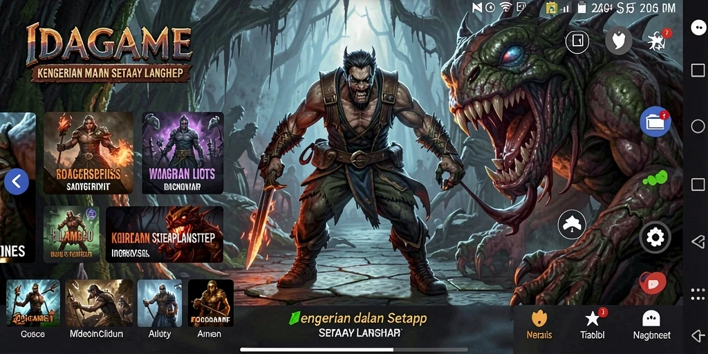 Screeshot gameplay menegangkan dari IDAGAME dengan suasana Horror yang mencekam.