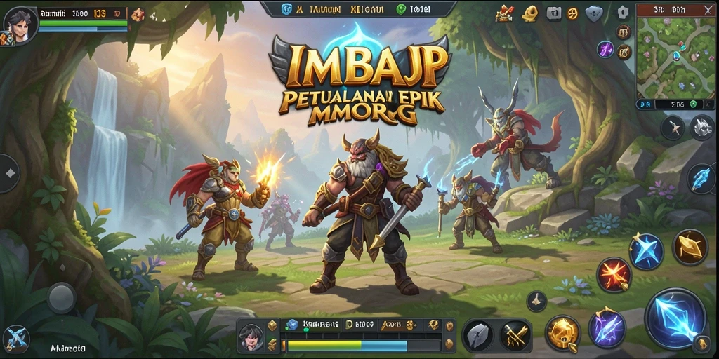 Tampilan gameplay yang memukau dari IMBAJP dengan petualangan epik di dunia MMORPG.