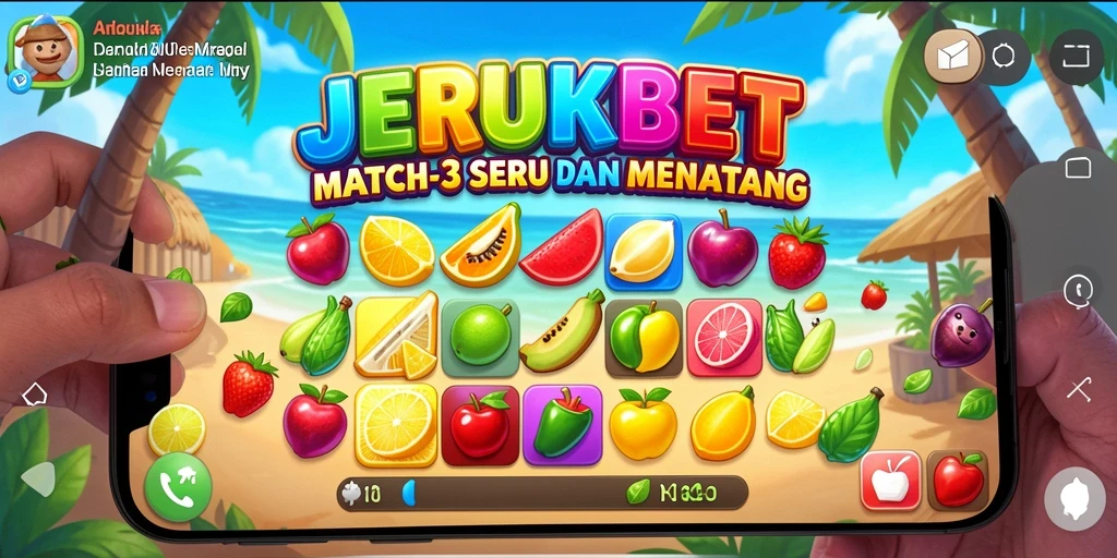 Tampilan gameplay JERUKBET yang penuh warna dan menyenangkan.