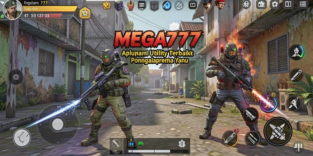 Tampilan utama MEGA777 yang menampilkan fitur-fitur Utility.