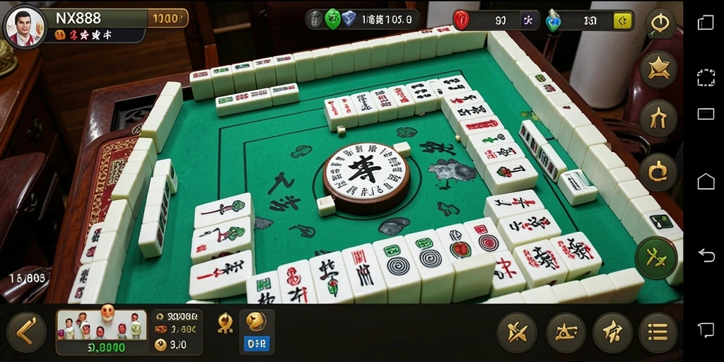 Tampilan gameplay NX888 dengan pengalaman Mahjong yang mendebarkan.
