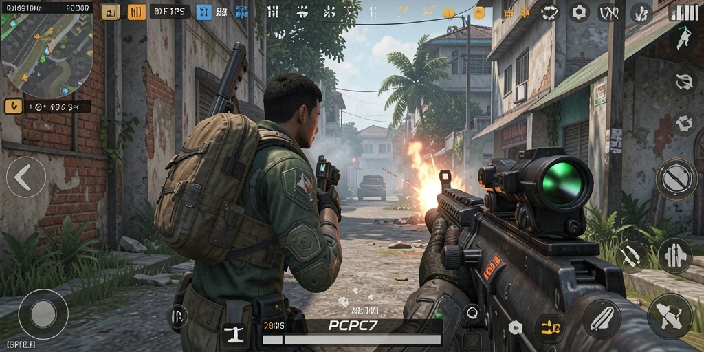 Tangkapan layar gameplay seru PCPC7 dengan grafis tinggi.