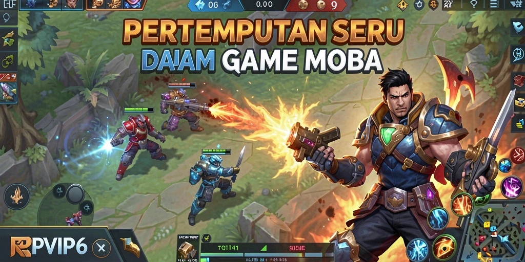 Tampilan gameplay seru di RPVIP6 dengan pertarungan tim yang mendebarkan.