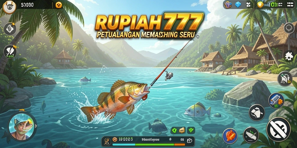 Tampilan gameplay RUPIAH777 yang seru saat memancing.